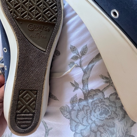 Converse All-Star Womans Blue , Size 7 blue with white wedges - Picture 10 of 11